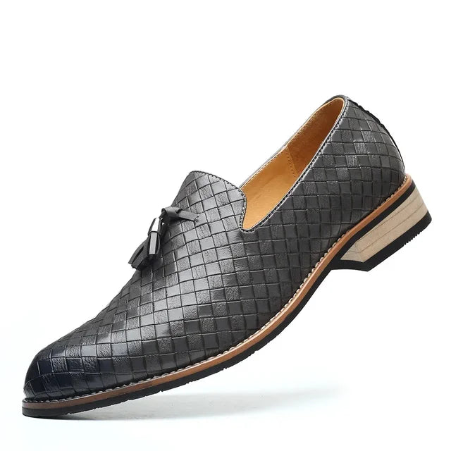 Street-wave Glanzmann Fringe Leather Loafers For Men, Premium Durable Leather, Fashionable Statement Footwear