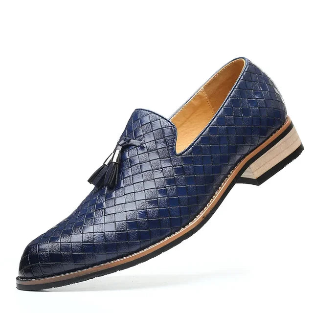 Street-wave Glanzmann Fringe Leather Loafers For Men, Premium Durable Leather, Fashionable Statement Footwear