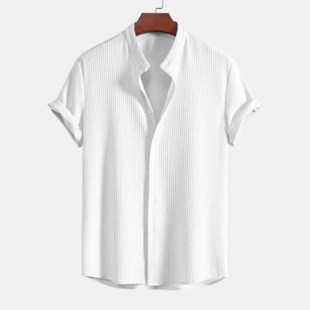Franklin Sleek Ribbed Shirt For Men Ultra Soft Tailored Fit Ideal For Work And Social Events