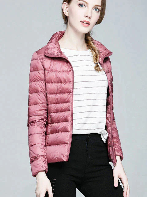 Street Wave Down Jacket Women Ultralight Warmth Sleek Modern Style for Everyday Essential