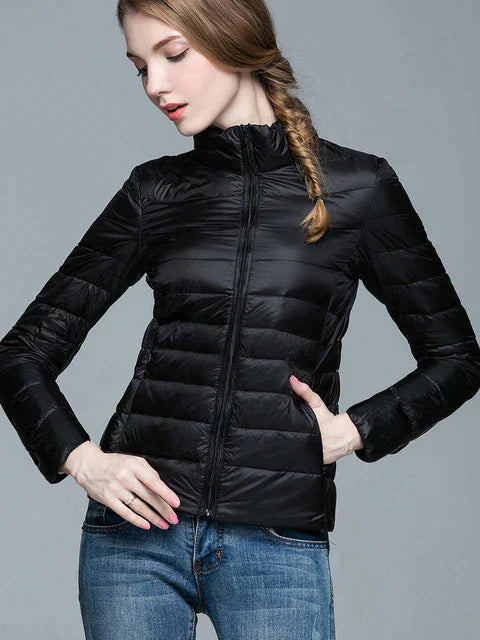 Street Wave Down Jacket Women Ultralight Warmth Sleek Modern Style for Everyday Essential