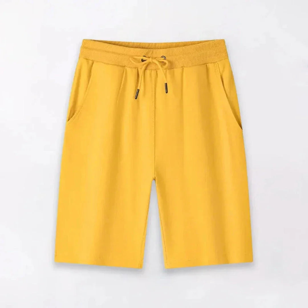 Fred Lightweight Drawstring Shorts by Street-Wave Men Breathable Cotton Casual Summer Apparel Relaxed Fit
