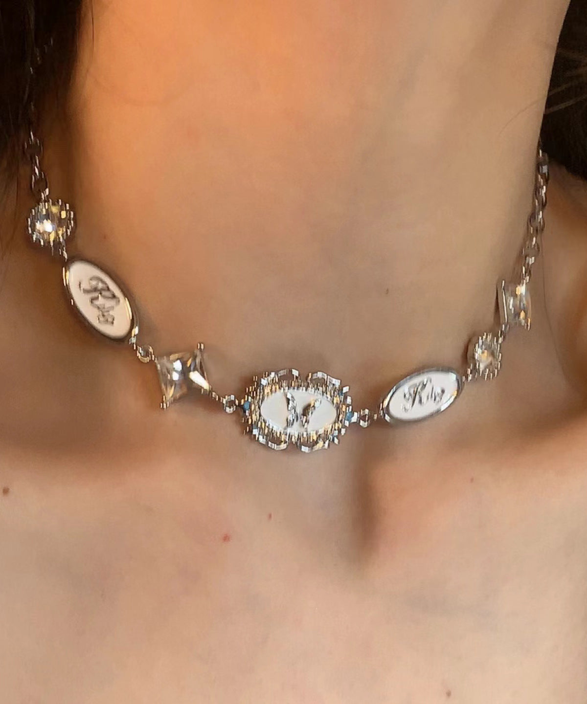 Collier princesse papillon en alliage de soie française émaillé goutte à goutte - Street-Wave