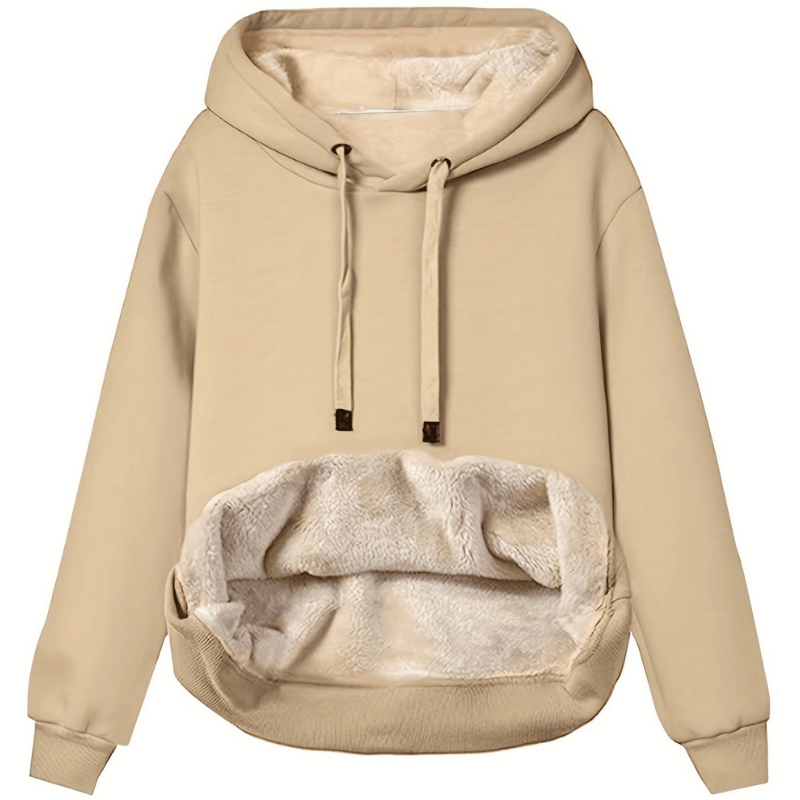 Reversible Microfiber Hoodie For Women By Street-wave 2-In-1 Design With Plush Fleece Lining