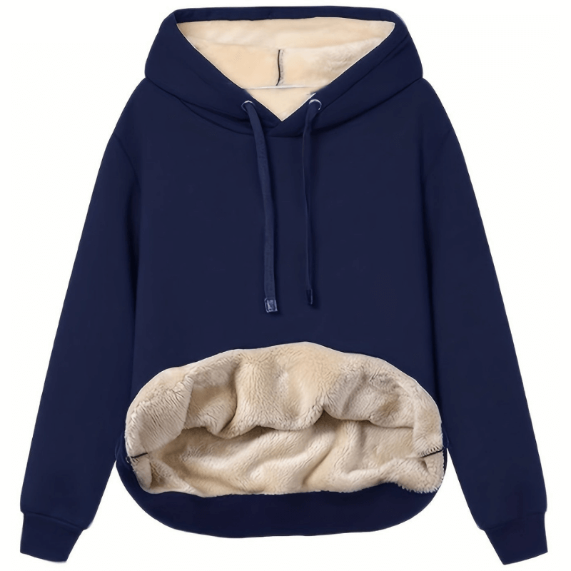 Reversible Microfiber Hoodie For Women By Street-wave 2-In-1 Design With Plush Fleece Lining