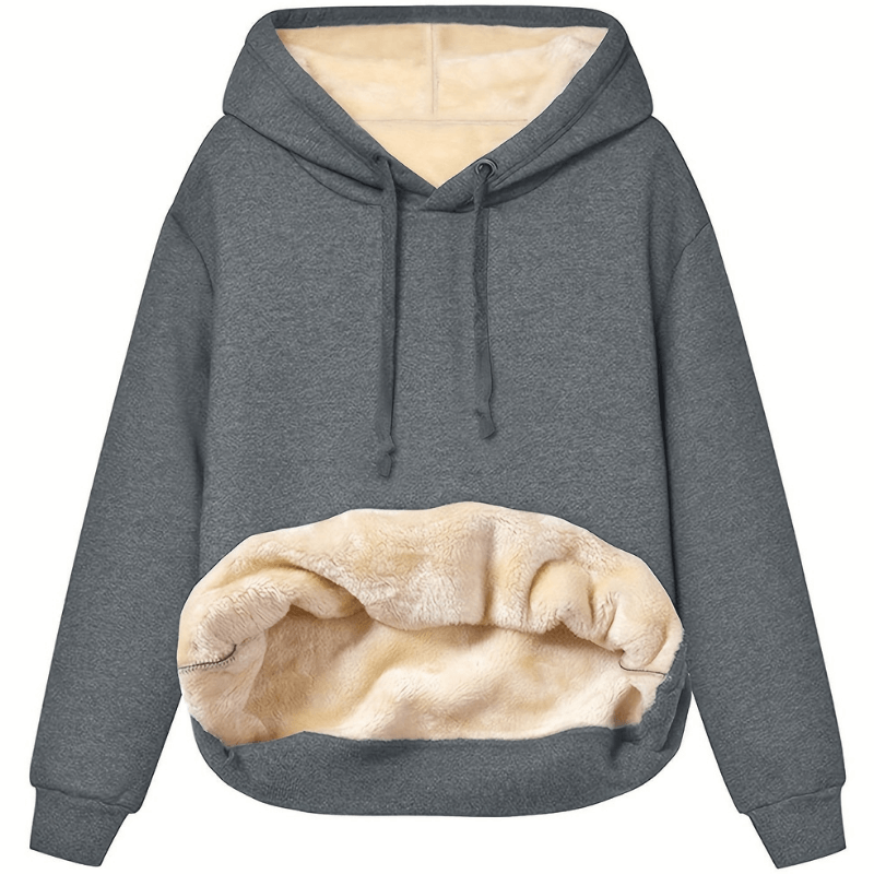 Reversible Microfiber Hoodie For Women By Street-wave 2-In-1 Design With Plush Fleece Lining