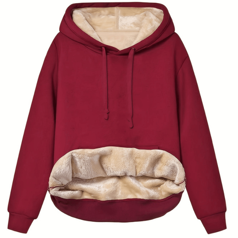 Reversible Microfiber Hoodie For Women By Street-wave 2-In-1 Design With Plush Fleece Lining