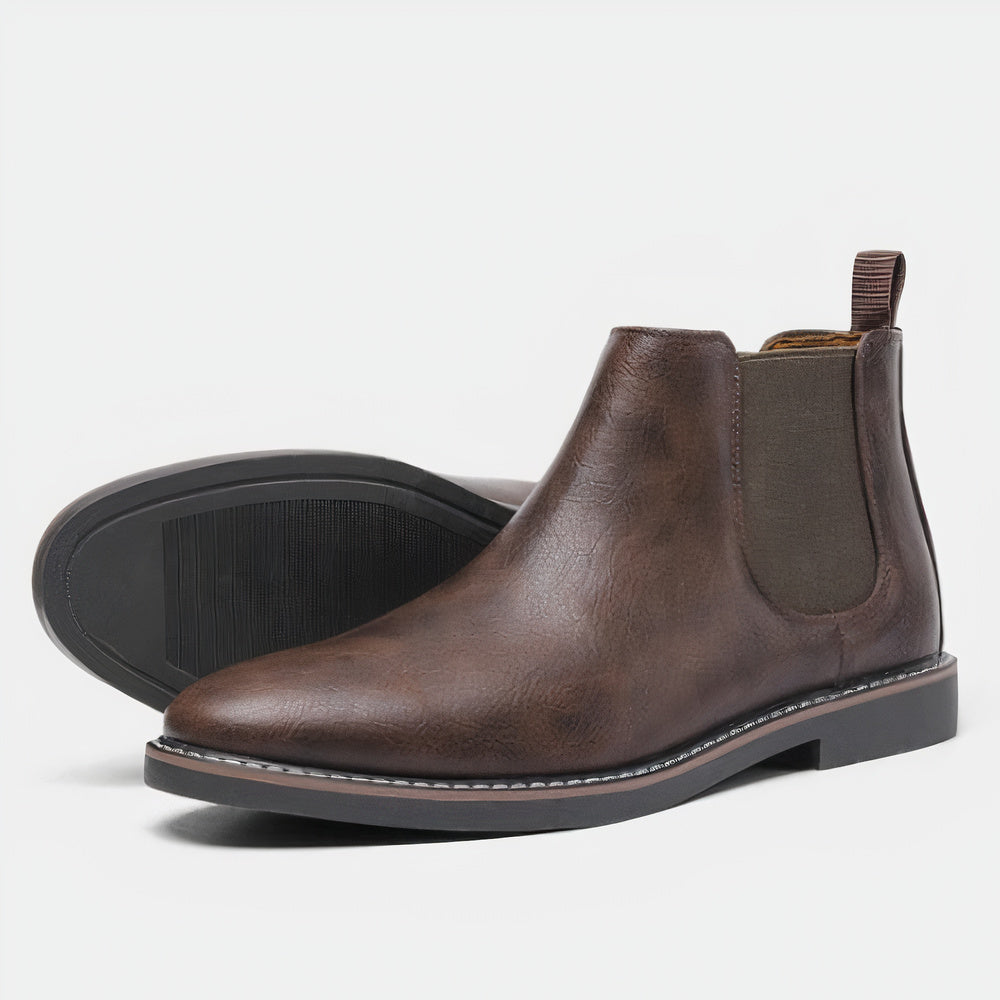 Street-wave Leather Chelsea Boots For Men Timeless Design And Comfort Premium Quality