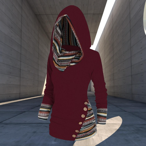 Street Wave Tribal Hoodie for Women Cozy Comfort Premium Fabric and Tribal Design