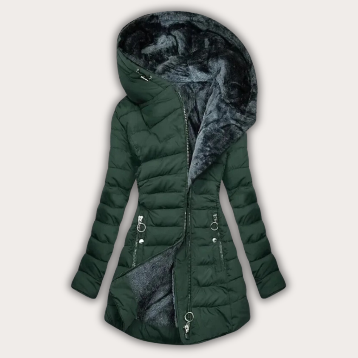 Street-Wave Women Hooded Down Puffer Coat With Fur Trim For Warmth And Style In Winter