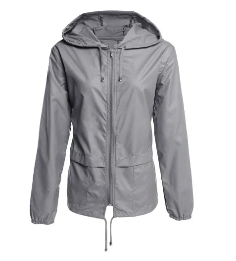 Street-Wave Women Hooded Jacket Mid Length Zip Front Warm All Season Outerwear Winter Ready