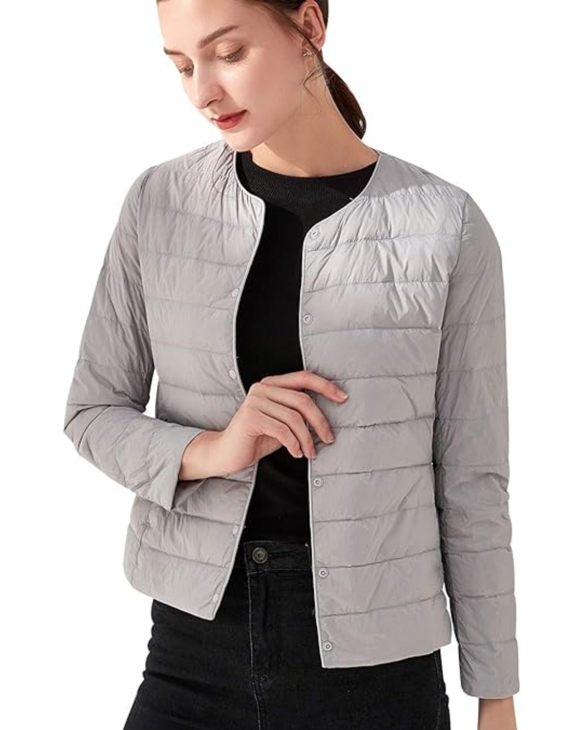 Street Wave Lightweight Down Jacket For Women Cozy Warmth Quilted Puffer Coat Essentials