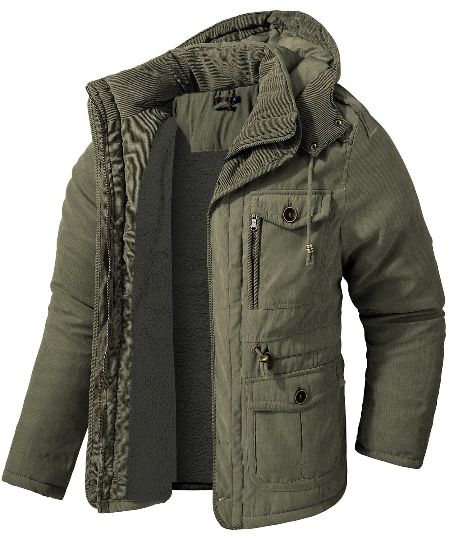 Street-Wave Insulated Winter Jacket For Men Fleece Lining