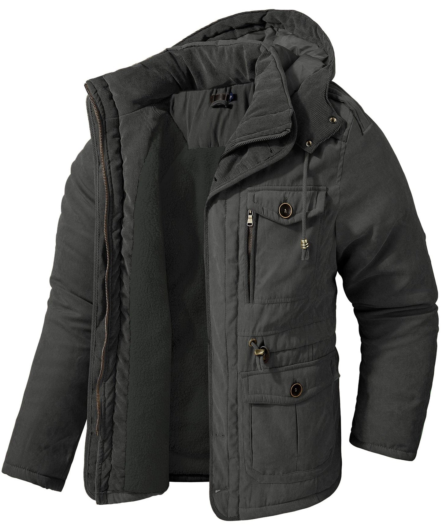 Street-Wave Insulated Winter Jacket For Men Fleece Lining