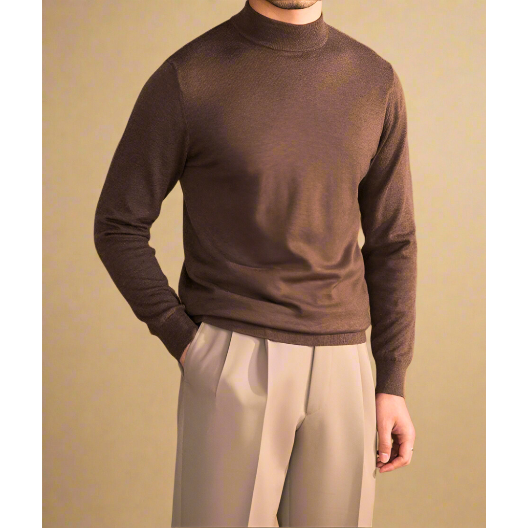 Streetwave Mens Wool Turtleneck Sweater Premium Quality Warmth Timeless Elegance For Office And Casual