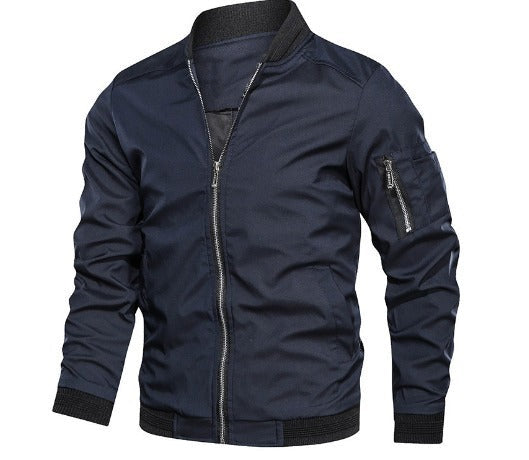 Street-Wave Lightweight Bomber Jacket Polyester for Men - Practical, Versatile Outerwear, Everyday Comfort