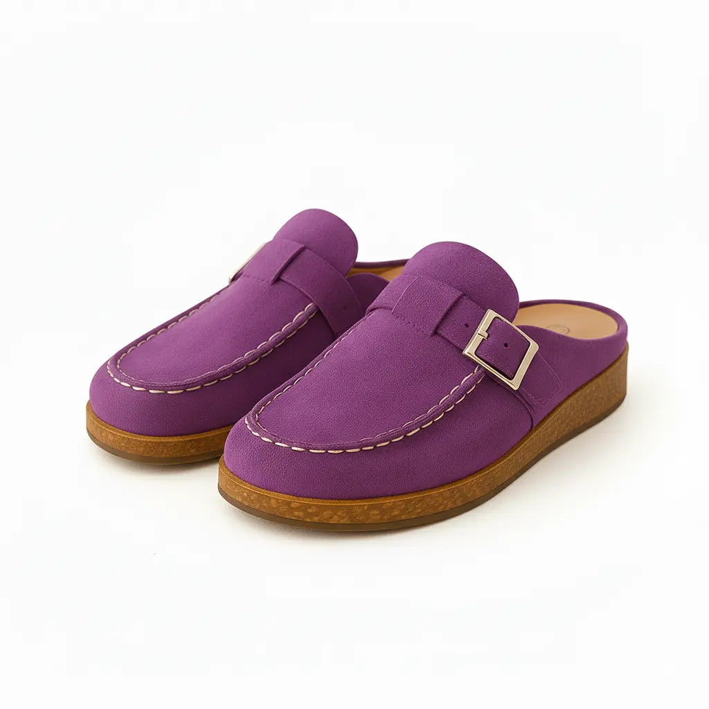 Street-Wave Mules For Women Comfortable Wide Fit Suede