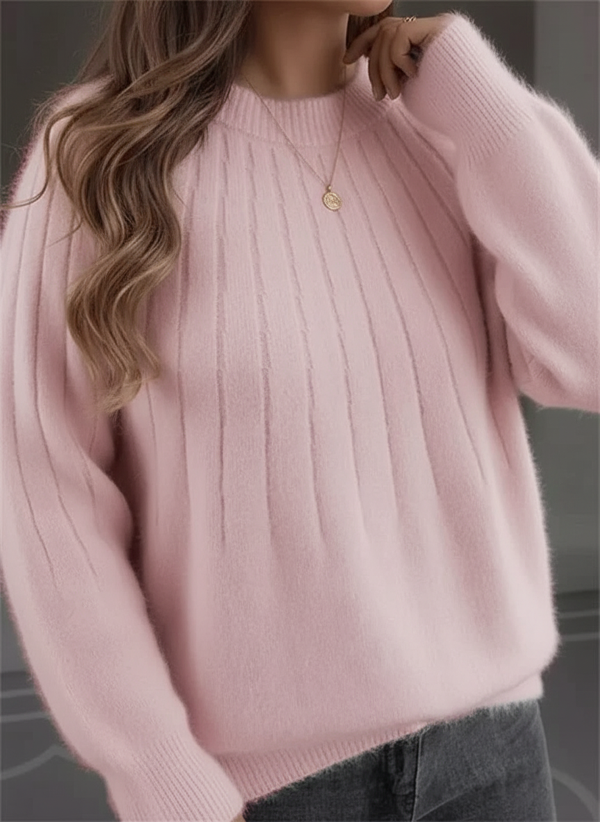 Streetwave Plus Size Soft Rib Knit Sweater Fluffy Comfort Warmth Flatters Curves For Autumn Winter Women