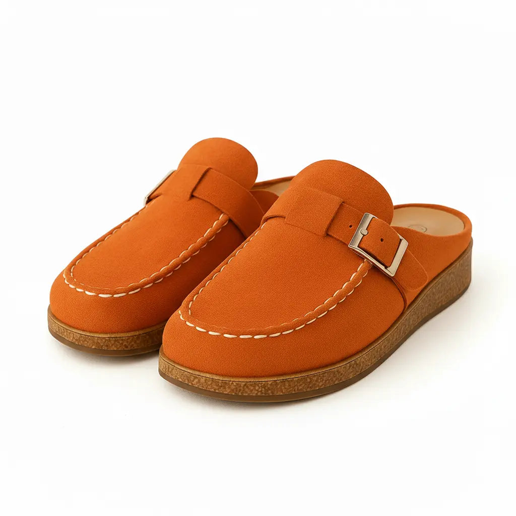 Street-Wave Mules For Women Comfortable Wide Fit Suede