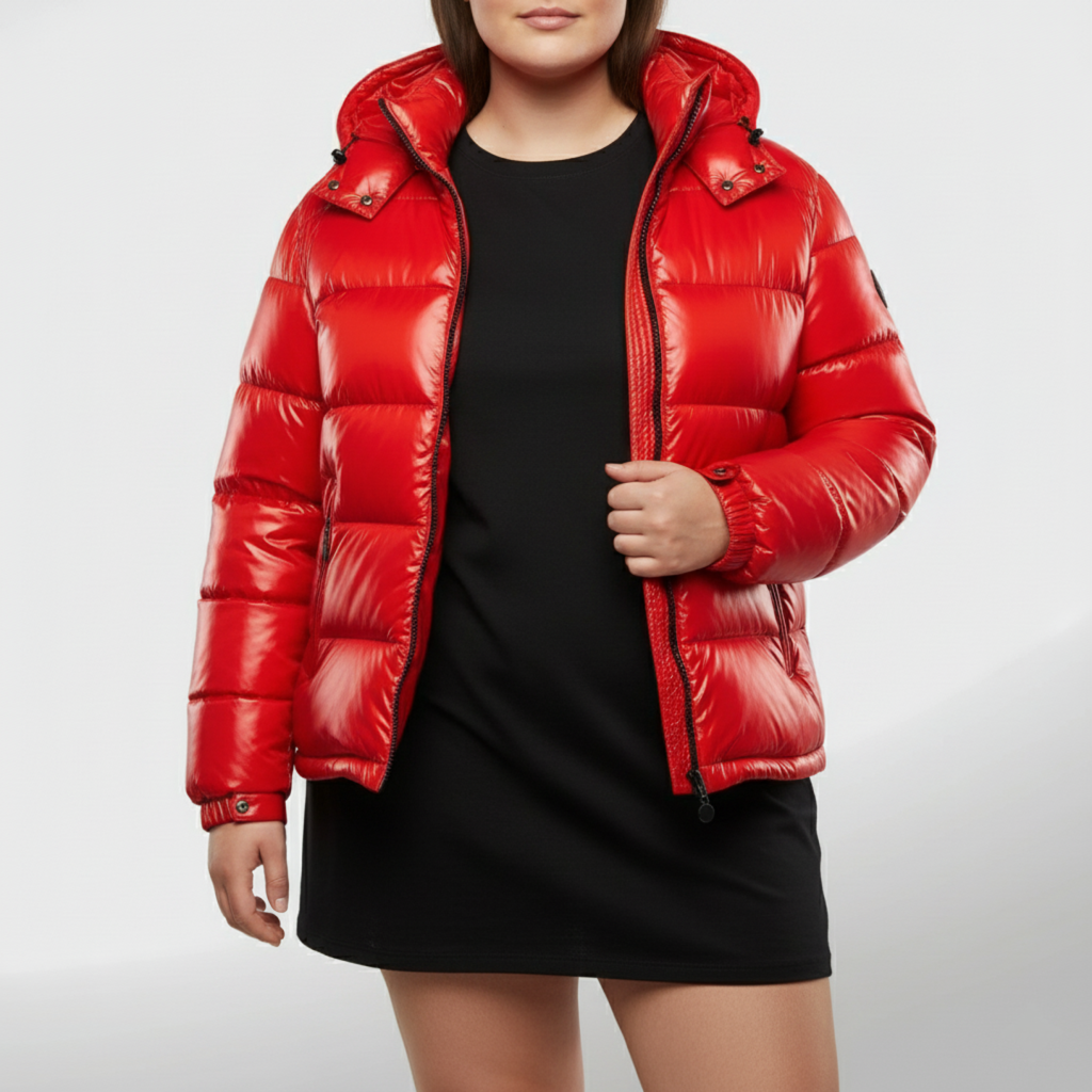 Plus Size Puffer Jacket For Women By Street Wave Warm Windproof Water Resistant Coat