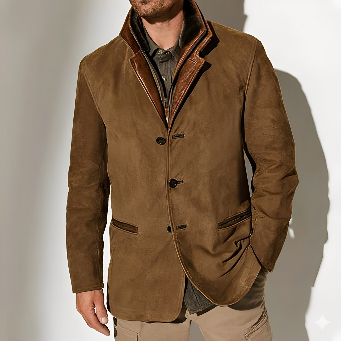 Street-wave Windproof Mens Jacket With Pockets Durable Classic Outerwear Everyday Wear