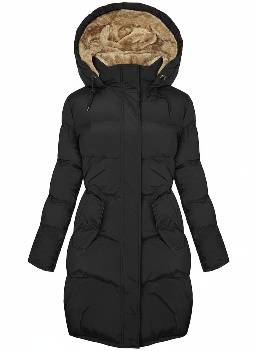 Street Wave Luxurious Plus Size Puffer Coat For Women Warm Longline Insulated Winter Jacket
