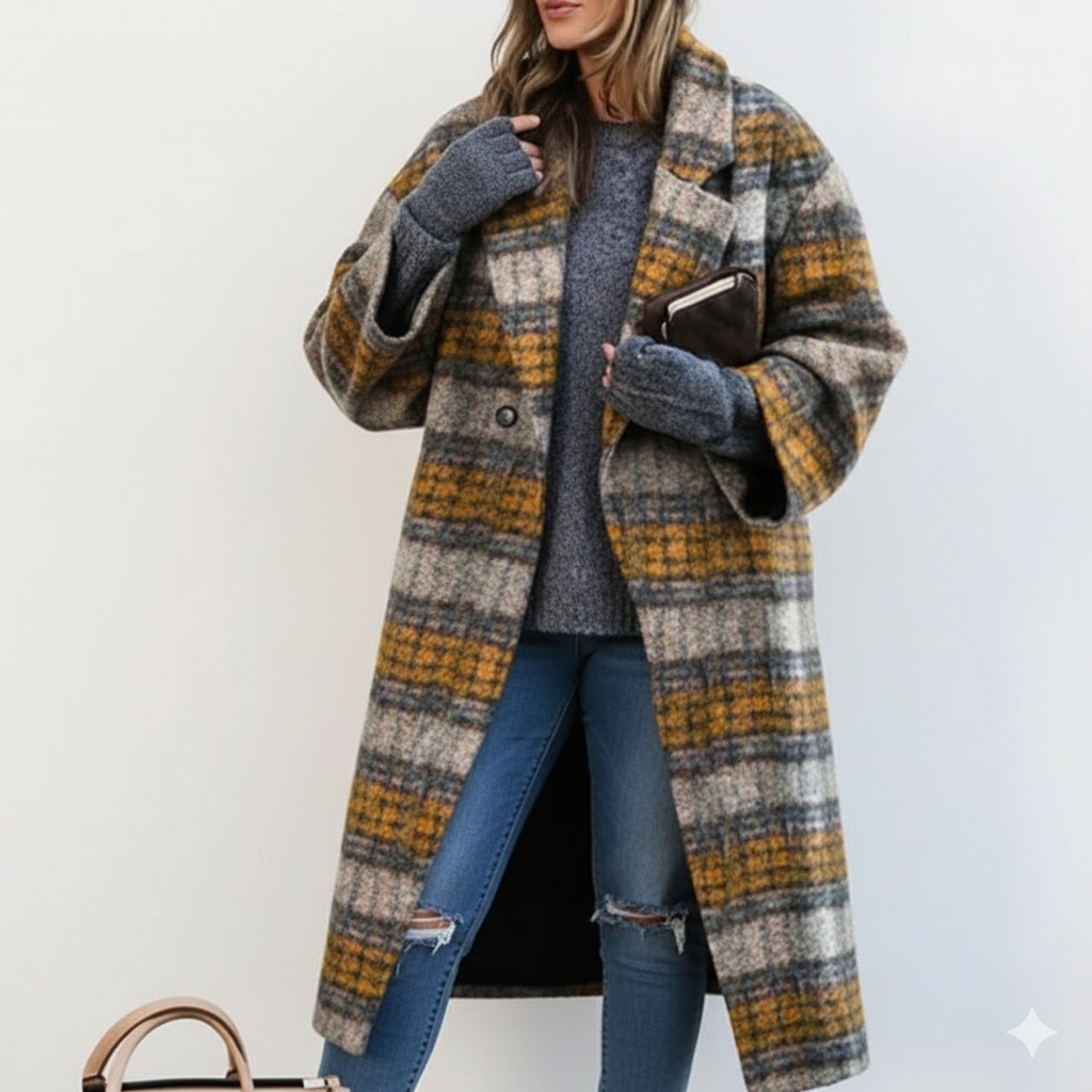Street Wave Plus Size Long Wool Coat For Women Warm Extended Length Flattering Fit Winter Fashion