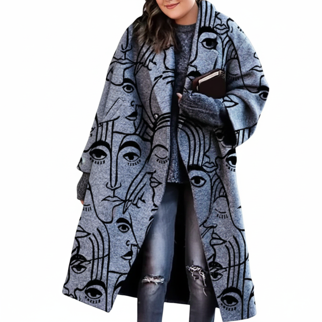 Street Wave Plus Size Long Wool Coat For Women Warm Extended Length Flattering Fit Winter Fashion