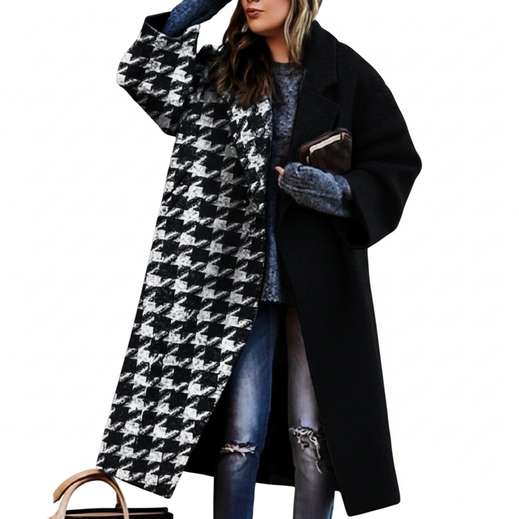 Street Wave Plus Size Long Wool Coat For Women Warm Extended Length Flattering Fit Winter Fashion