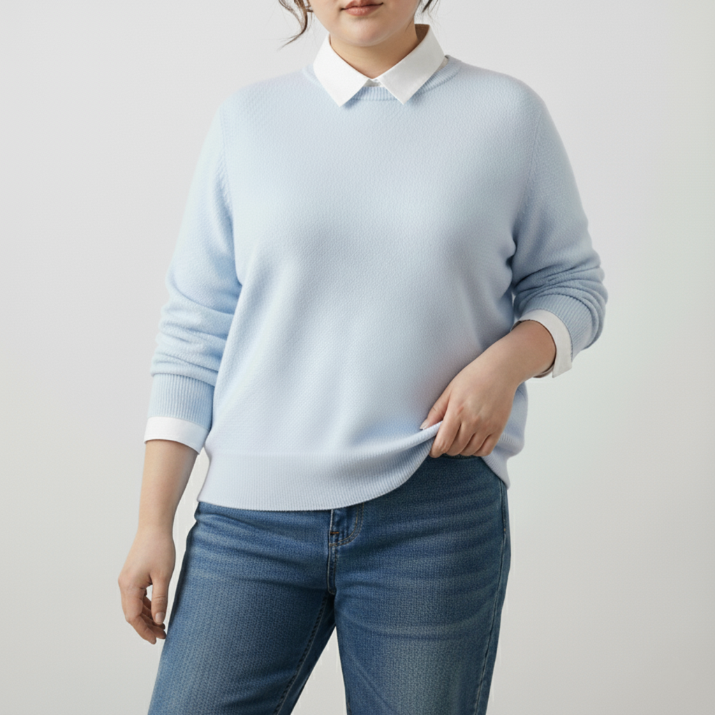 Plus Size Knit Sweater Elegant Luxurious Cashmere Look Streetwave For Plus Size Women