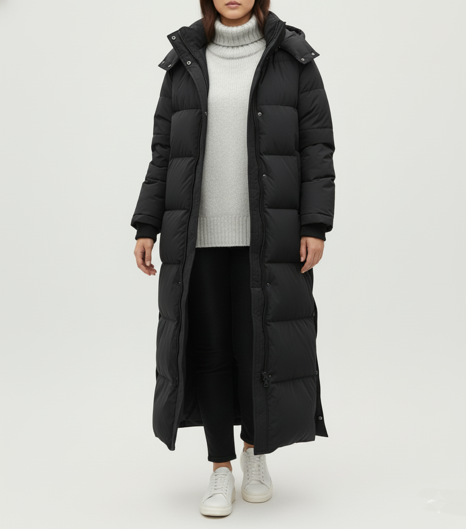 Streetwave Plus Size Maxi Long Puffer Coat For Women Windproof Warmth And Elegant Silhouette