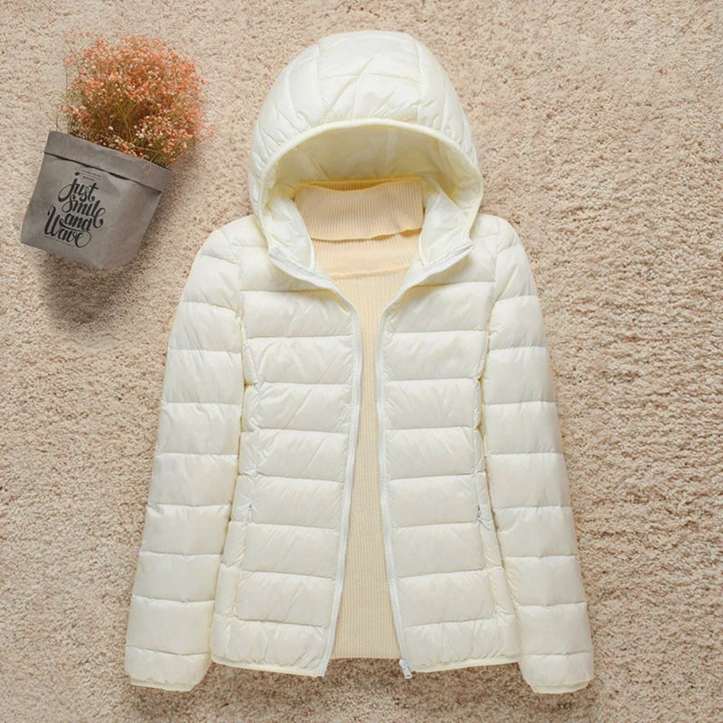 Street Wave Women Hooded Puffer Coat With Lightweight Insulation For Effortless Winter Style