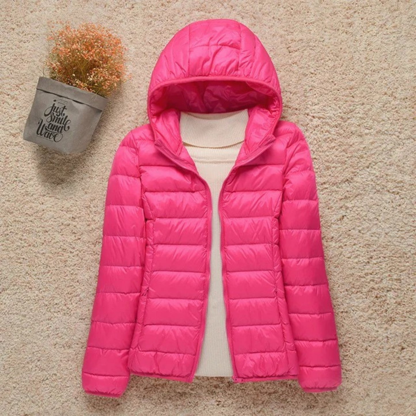 Street Wave Women Hooded Puffer Coat With Lightweight Insulation For Effortless Winter Style