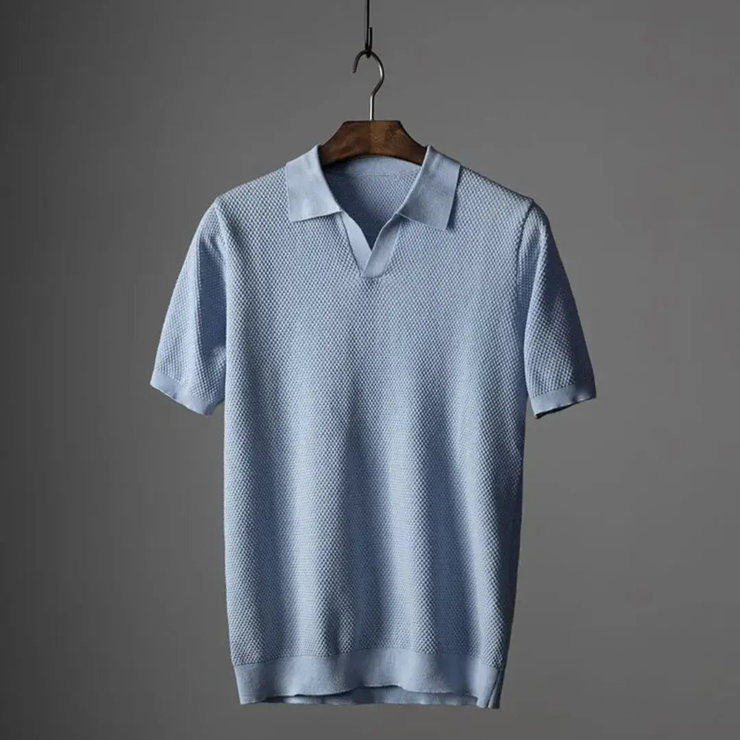 Giorgio De Luca Polo Shirt Premium Peruvian Cotton With Soft Texture And Waffle Collar