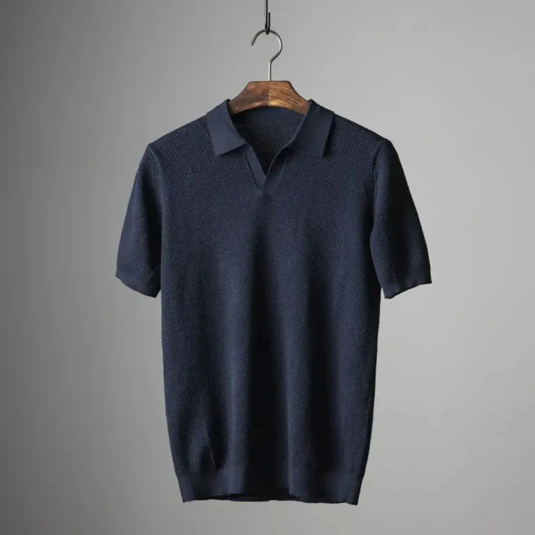 Giorgio De Luca Polo Shirt Premium Peruvian Cotton With Soft Texture And Waffle Collar