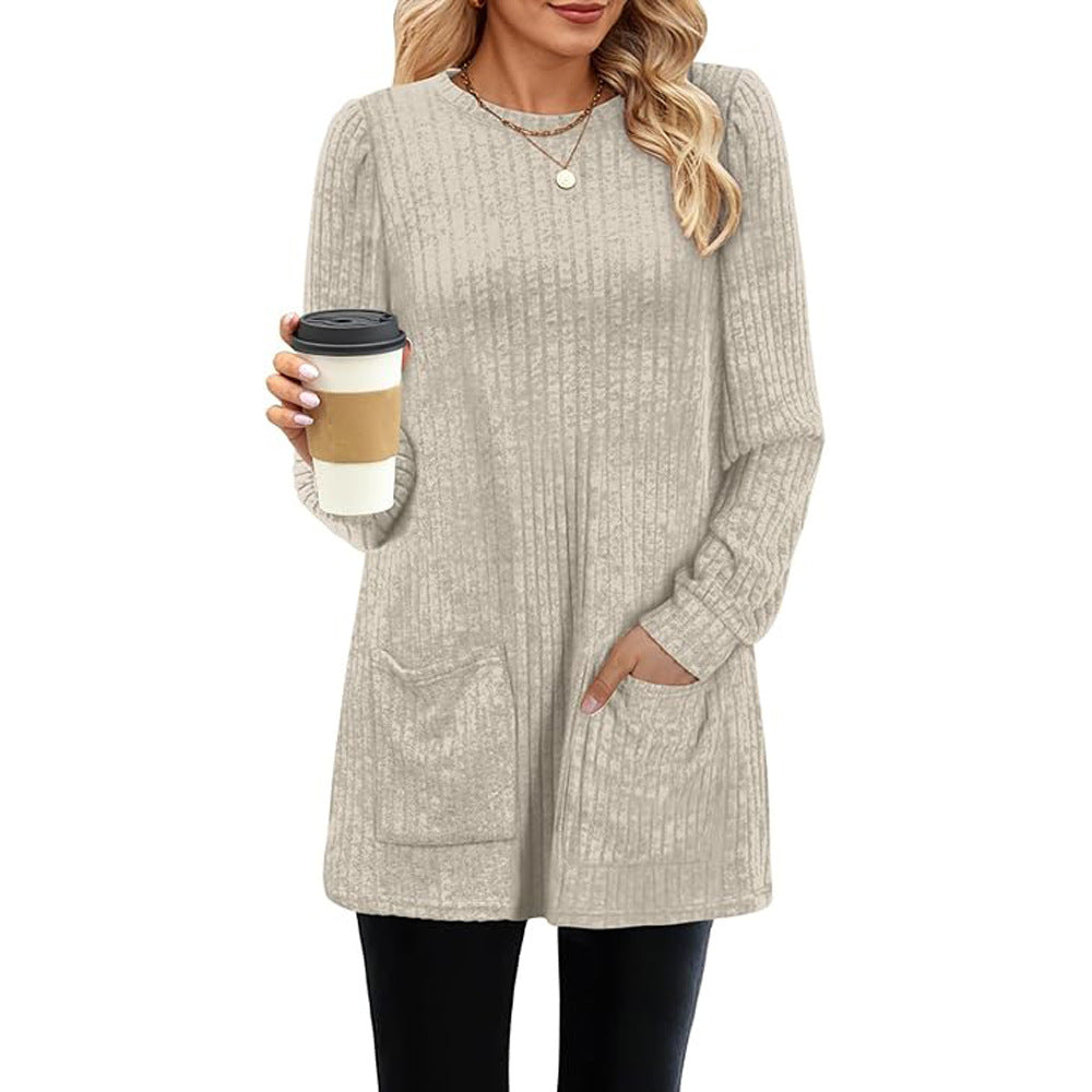 Bjarke Knit Dress for Fall and Winter with Pockets for Women