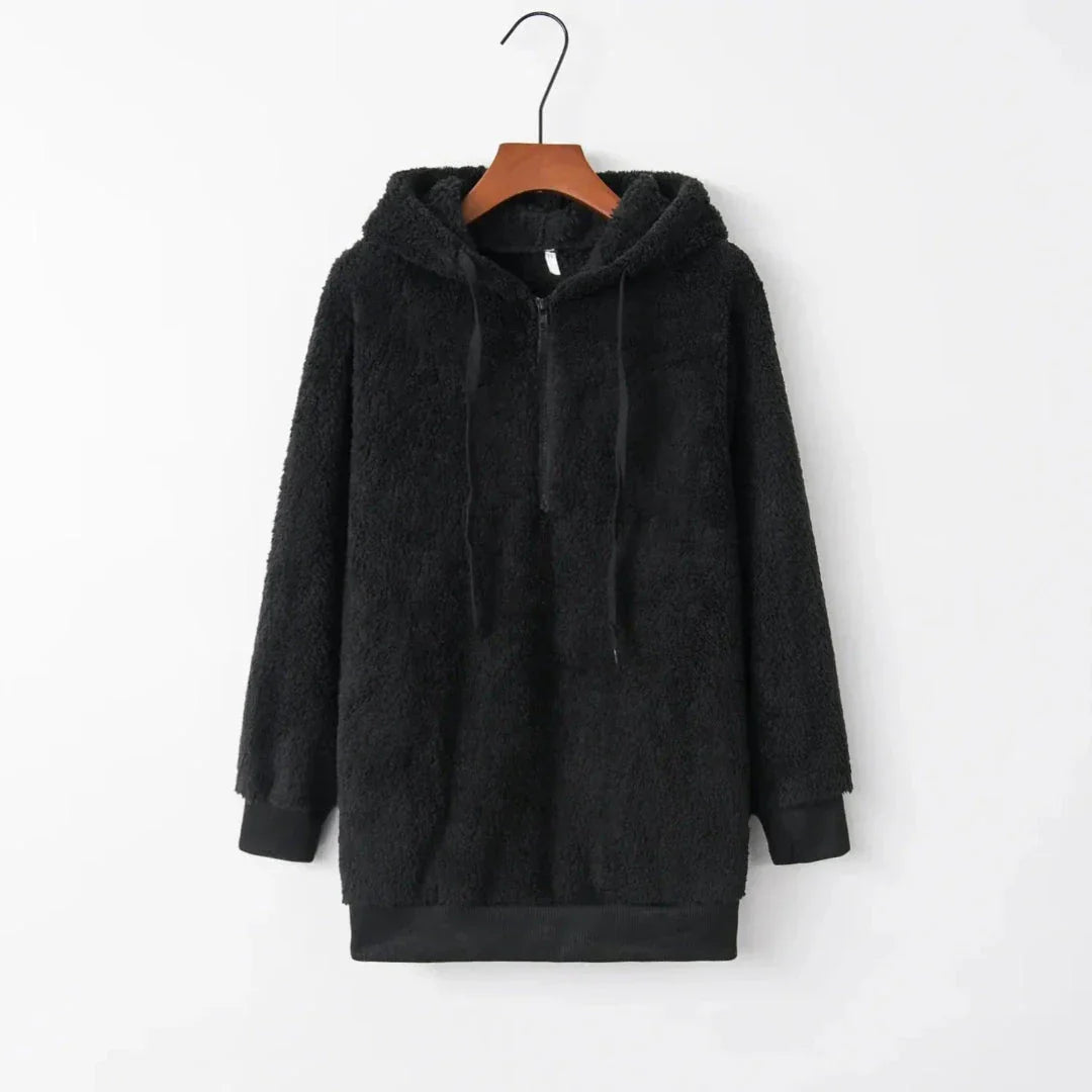 Glaiza Oversized Sherpa Fleece Hoodie