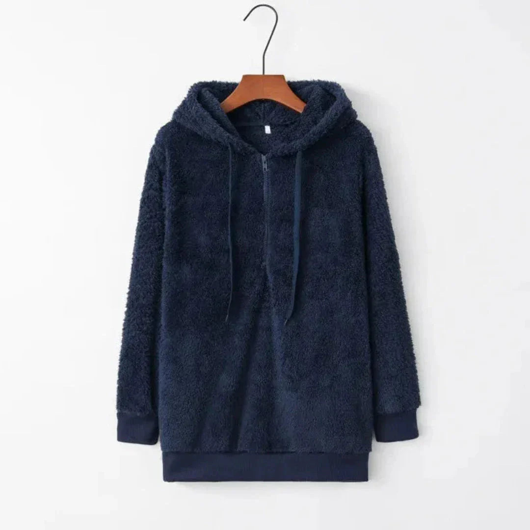Glaiza Oversized Sherpa Fleece Hoodie