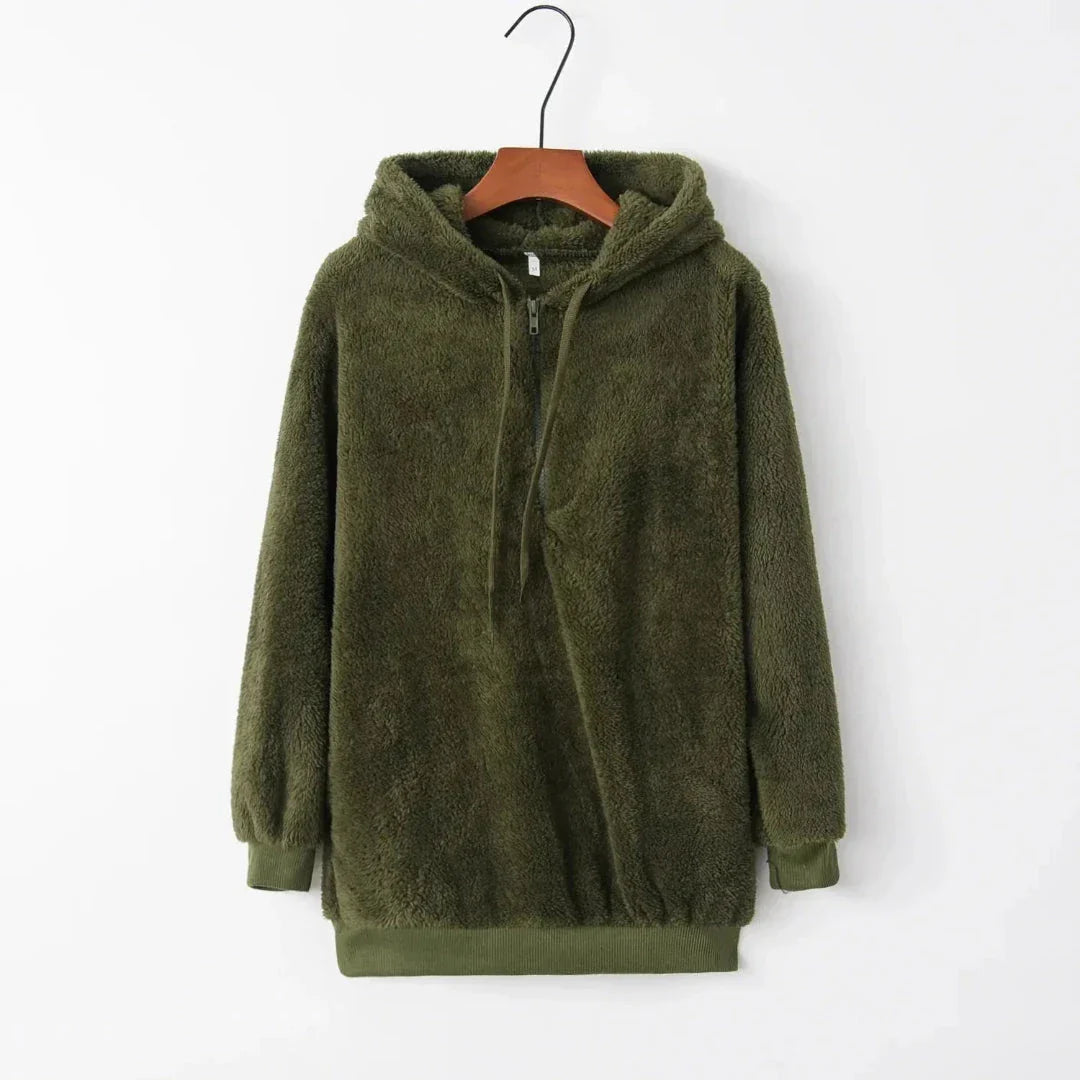 Glaiza Oversized Sherpa Fleece Hoodie