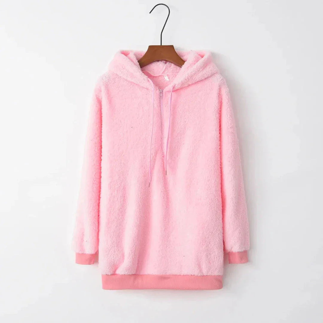 Glaiza Oversized Sherpa Fleece Hoodie