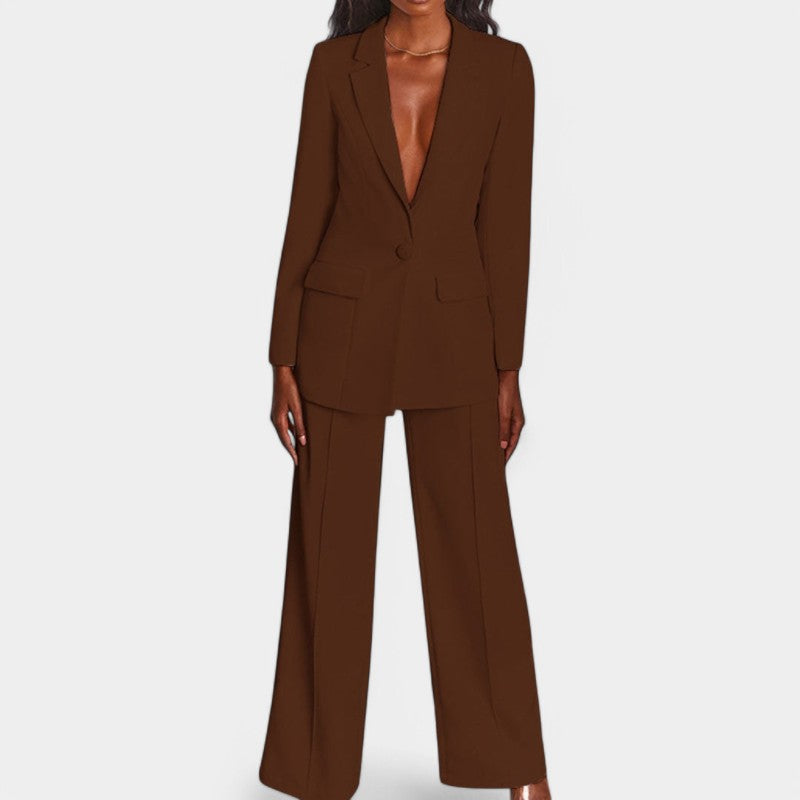 Street-Wave Elegant Blazer and Pants Set for Women Tailored Flattering Fit Timeless Style Boss Ready