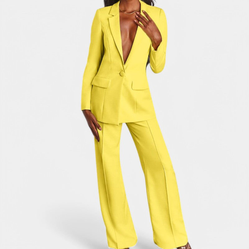 Street-Wave Elegant Blazer and Pants Set for Women Tailored Flattering Fit Timeless Style Boss Ready