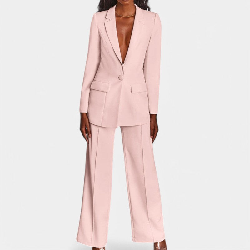 Street-Wave Elegant Blazer and Pants Set for Women Tailored Flattering Fit Timeless Style Boss Ready