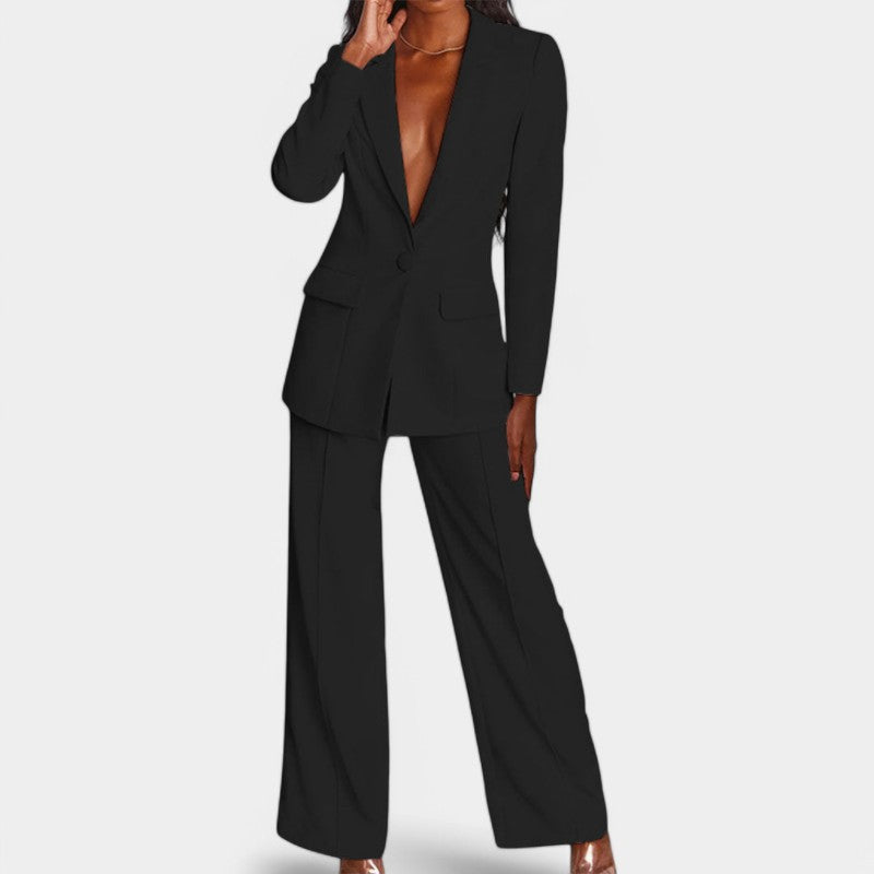Street-Wave Elegant Blazer and Pants Set for Women Tailored Flattering Fit Timeless Style Boss Ready