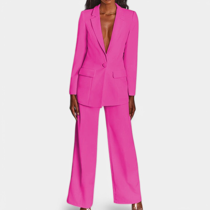 Street-Wave Elegant Blazer and Pants Set for Women Tailored Flattering Fit Timeless Style Boss Ready