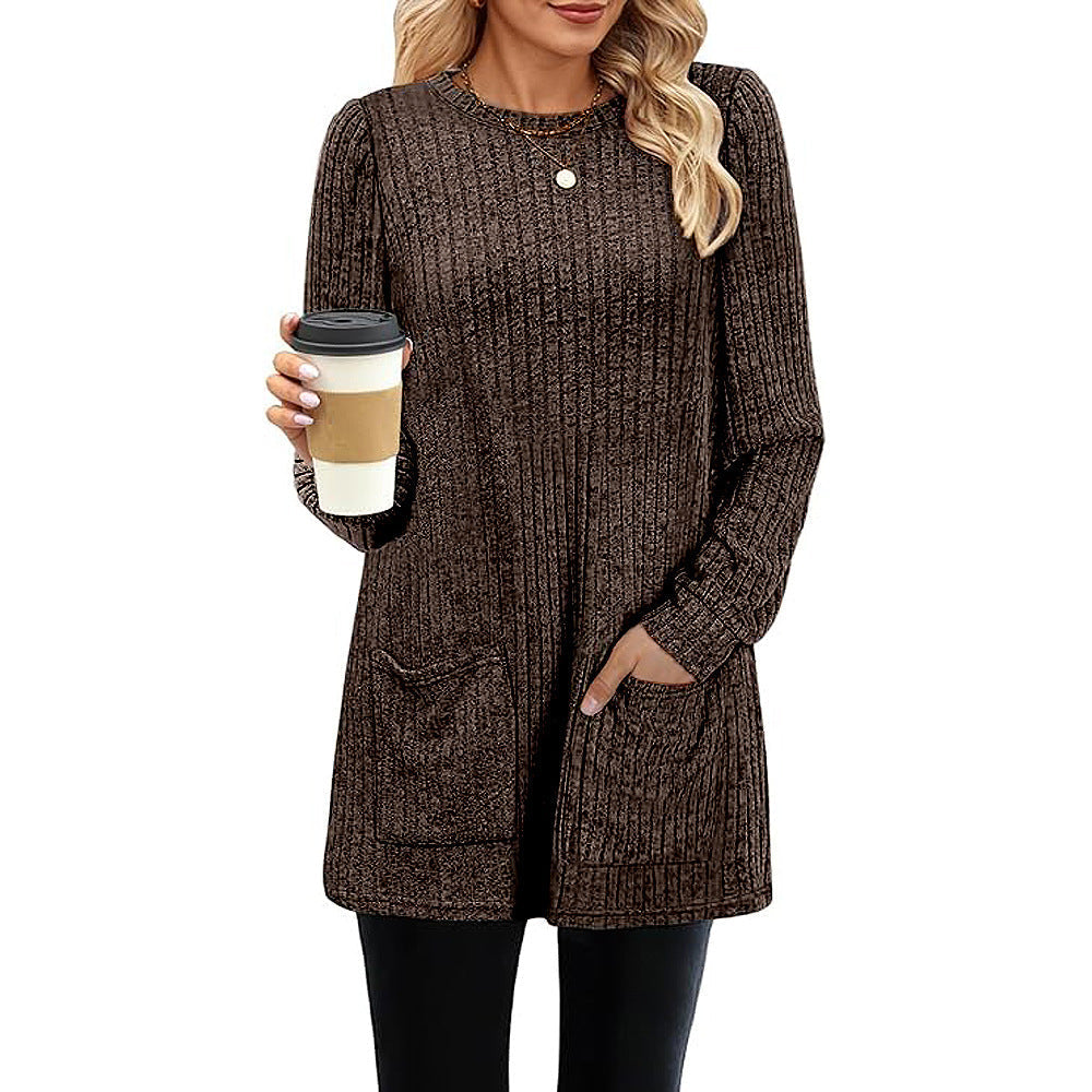 Bjarke Knit Dress for Fall and Winter with Pockets for Women