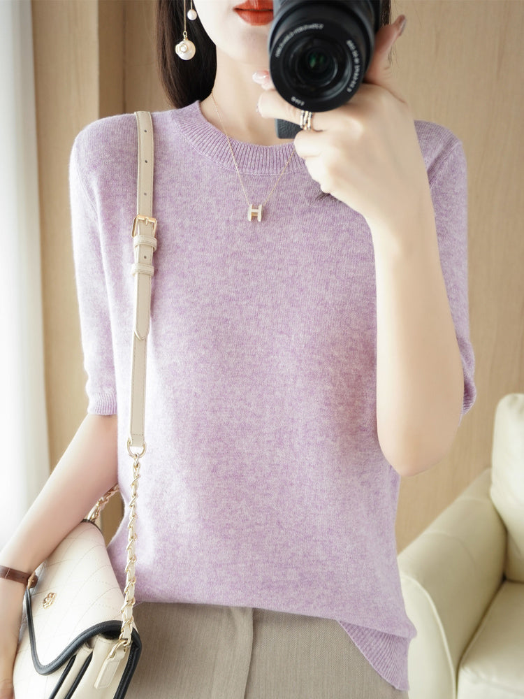 Street-Wave Women Merino Cashmere Knit Pullover Soft Wool Blend With Cashmere-Like Warmth For Everyday Comfort