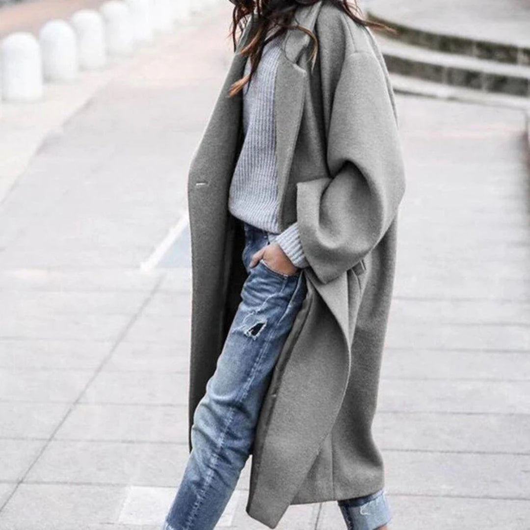 Streetwave Knee Length Winter Coat For Women With Large Collar For Warmth And Style