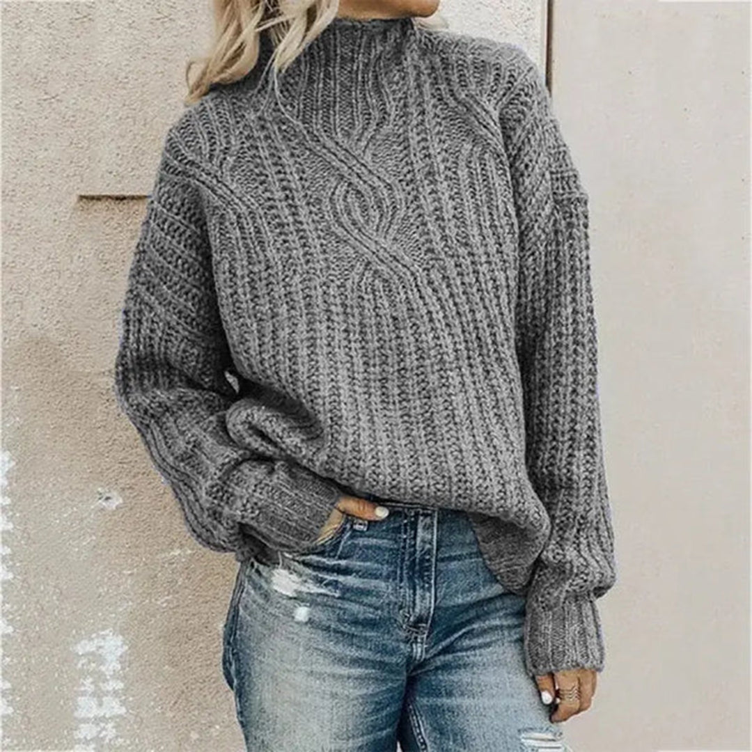 Street-wave Cozy Chunky Knit Sweater For Women Soft Warm Comfort Relaxed Fit For Cold Days And Cozy Evenings