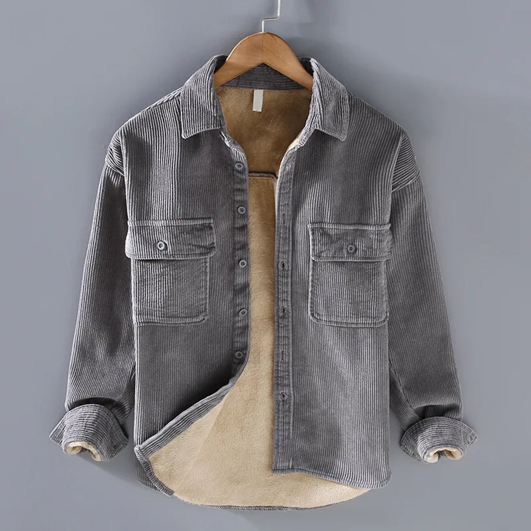 Street-Wave Corduroy Shirt For Men Winter Ready Warmth Soft Cotton-Blend Outdoor Top